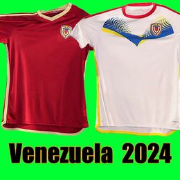 Tailandia calidad copa 2024 Venezuela camisetas de fútbol 2024 local rojo lejos kits de fútbol blanco Equipo nacional de fútbol camisetas de fútbol conjuntos para hombres y niños