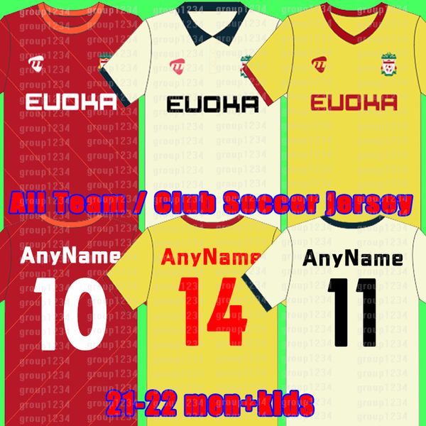 Thaïlande Top qualité 21 22 Tous les maillots de football de l'équipe 2021 2022 Maillots de football Logo personnalisé Nom du joueur Numéro Maillot de football 666