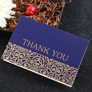 Carte de remerciement, 9 pièces, fourniture de fête de Thanksgiving, carte de vœux, couleur bleue, Business avec enveloppe pour funérailles