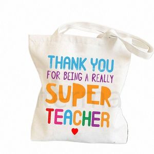 Bedankt dat je echt een super leraar Tote Bag Teacher bent waardering Topper Bag Teacher Shop Bag cadeau E4QB#