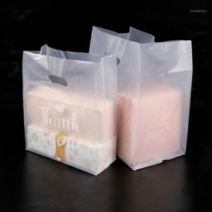 Sac cadeau de remerciement en plastique, sac de rangement en tissu avec poignée, sac d'emballage de gâteaux et bonbons en plastique pour fête de mariage, 1310P