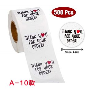 Bedankt Stickers Custom Roll Sluiting Sticker voor Bakken Handwerk Bruiloft Decoratie Label