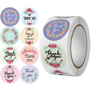 Bedankt Stickers Roze Bronzing Stickers Bruiloft Stickers Etiketten Gepersonaliseerde Envelopzegels Geschenkdecoraties 500 stks/rol