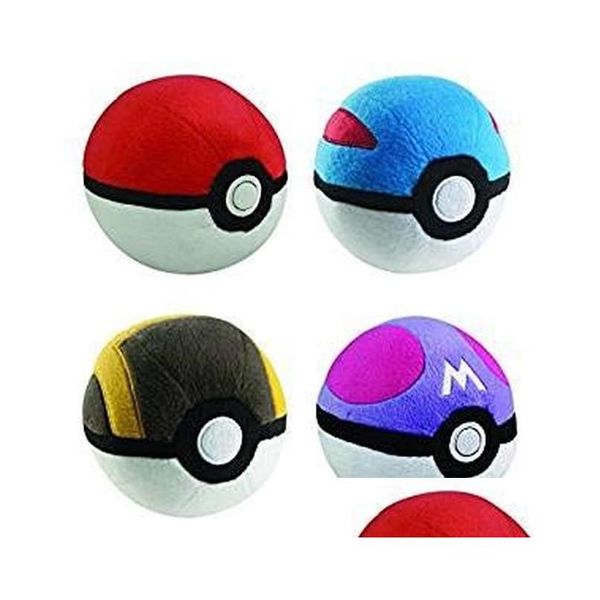 Thanksgiving Toys Supplies Films TV Toy en peluche L Poke Ball Collection 4pc Set complet Greatball Traball Masterball 5 pouces Drop Deved Dhnkm