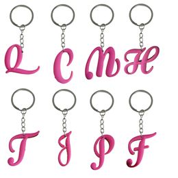 Toys de Thanksgiving Supplies Pink grandes lettres Keychain Keyring For Men Keychains Boys School Sacs Backpack Sac à dos scolaire approprié OTBWH