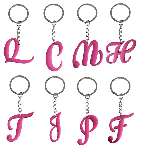 Toys de Thanksgiving Supplies Pink grandes lettres Keychain Keyring For Men Keychains Boys School Sacs Backpack APPOSIBLE SCOLOG SCOLOG OTBWH DR OT80G