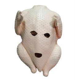 Thanksgiving Turkey Chicken Mask Létex Costumes animaux à tête complète Party Fonction de Noël Masques Brown178R30139783053