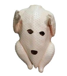 Thanksgiving Turkey Chicken Mask Létex Costumes d'animaux à tête complète Party Fant de Noël Masques Brown6310061