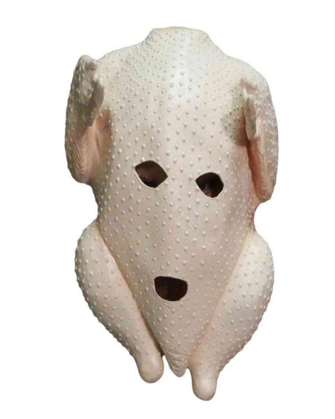 Thanksgiving Turkey Chicken Mask Latex Costumes d'animaux de tête complète Fiche de Noël Masques de fête de fantaisie Brown3865766