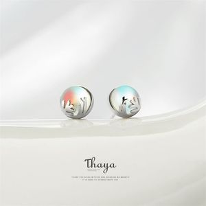 Thaya 925 argent Aurora forêt boucles d'oreilles Design Original bijoux pour femmes cadeau élégant 210506240r