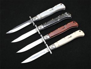 El padrino ACK de 9 pulgadas Stiletto Mafia cuchillo plegable horizontal Navajas de bolsillo automáticas EDC 9 herramientas