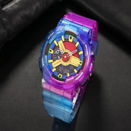 El 110 reloj de cuarzo deportivo y de ocio para hombre LED digital impermeable color gelatina de alta calidad 2177