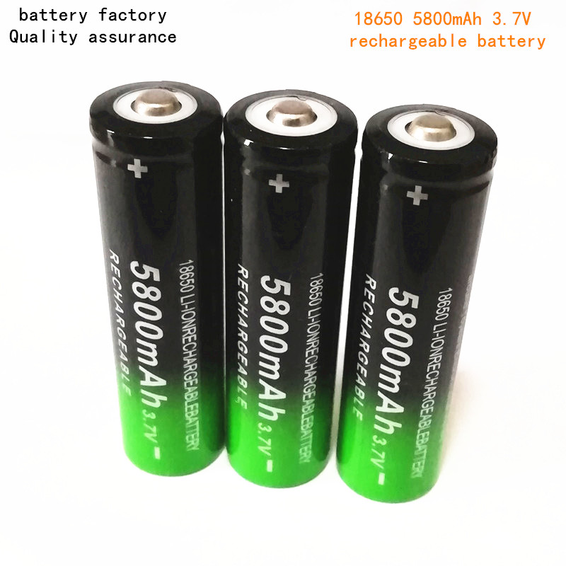 Batterie au lithium 18650 5800mah 3.7V, peut être utilisée pour lampe de poche lumineuse, petit ventilateur Mi er et produits électroniques, approvisionnement d'usine
