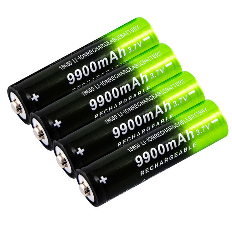 18650 9900mah ithium battery 3.7V rechargeable battery can be used for bright flashlight and electronic products.green color
