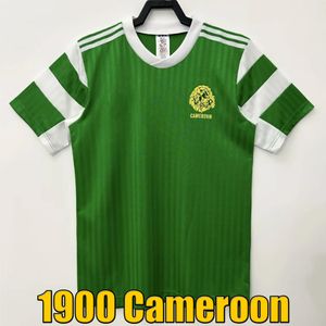 Le maillot domicile du match du Cameroun 1990 Milla Tataw maillot de football maillot de football vintage kit classique