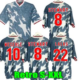 THE 1994 USAs camiseta clásica de visitante camisetas de fútbol retro Wegerle Lalas Ramos Balboa 94 camisetas de fútbol clásicas