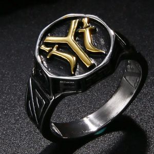 De 24 Oghuz -stammen ring 14k witte goud mannen ring Ottomans afdichting kayi ertugrul mannelijke koele ringen sieraden anillo ho 937