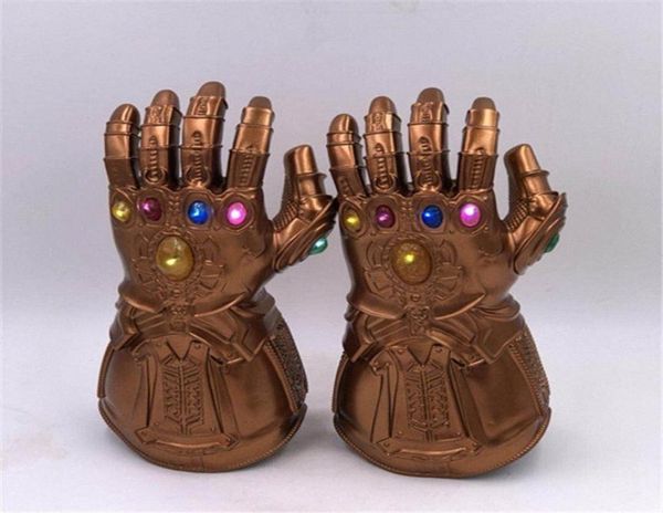 Los 4 finales de los guantes de los guantes de los Guantes de cosplay LED PVC Infinity Gauntlet Halloween Party SY3M7222716