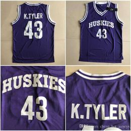 The 6th Man Movie 43 Kenny Tyler Jersey Huskies College Basketball Marlon Wayans Jerseys University Purple Breathable Sport