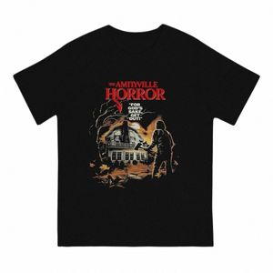 De Amityville Horror T-Shirt Mannen Scary Horror Leisure Cott Tee Shirt Crewneck Korte Mouw T-shirts 6XL Tops H8bT #