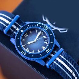 The Atlantic Ocean Watch Reloj para hombre Biocerámica Relojes mecánicos automáticos Función completa de alta calidad Océano Antártico Pacífico Relojes de pulsera de diseño indio