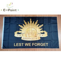 El ejército de Australia para que no olvidemos la bandera 3 * 5 pies (90 cm * 150 cm) Banderas de poliéster Decoración de la bandera que vuela el jardín de su casa Regalos festivos