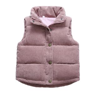 Les filles d'automne gilet chaud hiver garçons épaissir gilet enfants vêtements d'extérieur enfants adolescents vestes en coton 210818