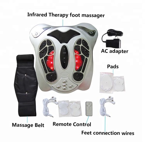 Le meilleur cadeau pour les personnes âgées dispositif de chauffage infrarouge vibrateur de circulation sanguine masseur électronique de pied d'impulsion
