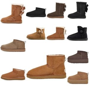 2024 Bottes de neige tz Slipper Tasman Pantoufles Femmes bottes ultra mini plate-forme Tasman Noir Châtaigne Rouge Fourrure graines de moutarde Bottines bottes de fourrure moelleuses