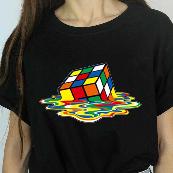 T-shirt graphique The Big Bang Theory Cube pour femmes, t-shirt drôle Harajuku coréen Tops Kawaii Streetwear cadeau L231225