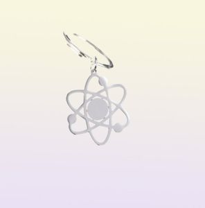 La théorie du Bigbang Atom porte-clés femmes hommes en acier inoxydable physique chimie Science pendentif porte-clés bijoux cadeau 7693605