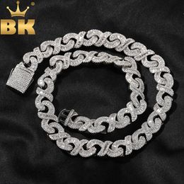THE BLING KING – collier Baguettecz infini de 12mm, glacé, AAAA, zircone cubique, hip-hop, bijoux à la mode pour cadeau de fête, 240115