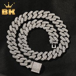 THE BLING KING 1m Miami Chaîne Cubaine S-Link Ras Du Cou Bracelet Colliers Micro Pavé Bling Strass Mode Hommes Hiphop Bijoux 240131