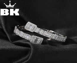 THE BLING KING CZ регулируемый браслет с квадратным цирконием на заказ для мужчин, роскошный регулируемый браслет 22021871161007743448