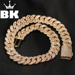 THE BLING KING Maan Vierkante Gesp Zirkonia Tennis Mooie Topkwaliteit Hiphop Ketting Luxe Volledige Iced Out CZ Sieraden 2202122877