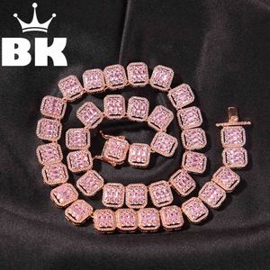 The Blinging King Sugar Cube Cubic Zirconia Tennis Mooie Topkwaliteit Hiphop Ketting Luxe Volle Iced Out CZ Sieraden X0509