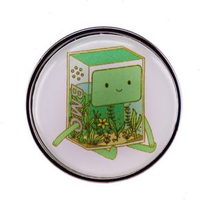 Le BMO Aquarium Entamel Pin Adventure X Time Character Video Game Console Beemo Brooch
