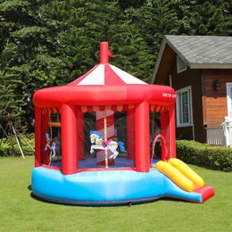 Het Kasteel Springkasteel Springen voor kinderen Kleine springkussen Jumper Moonwalk Trampoline Outdoor Indoor Carrousel draaimolen Ontwerp Leuk speelgoed Geschenken Verjaardag