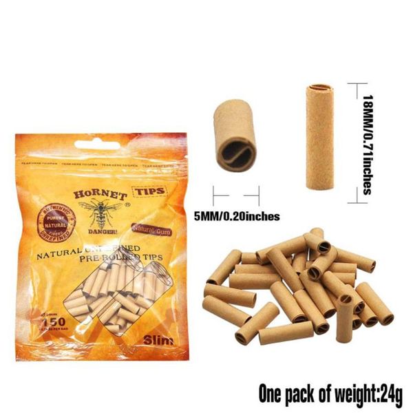 Le porte-cigarette est emballé dans un sac marron avec un embout filtrant de 5 mm et 150 pièces dans un sac