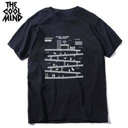 THE COOLMIND 100% coton cool dino jeu impression hommes t-shirt décontracté été lâche hommes t-shirt oneck mâle t-shirt hauts t-shirts 220523