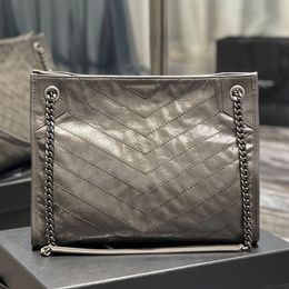 De crossbody dames portemonnee schoudertas zwarte hoogwaardige lreal lederen designer tas grijze tas.