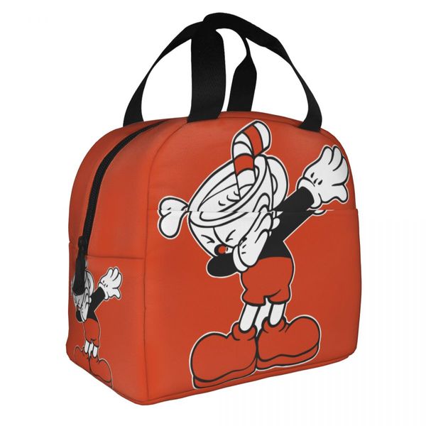 The Cuphead Still Life Cup Isulate Isulate Lunch Sac Thermal Game Reutilisable ANIME Large Tote Tote Box Food Storage Sacs