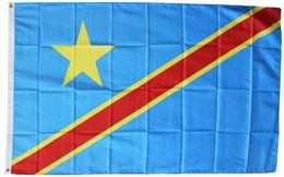La République démocratique du Congo Drapeau 90x150cm COD Drapeau national Pays Bannière 3x5 pi pour Home Réunion Décoration du Festival