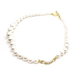Collier de perles blanches de luxe classique pour femmes, Style lettre, bijoux à la mode de haute qualité, bijoux de charme, cadeaux pour mère et enseignant, cadeau magnifique
