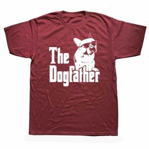 De Dogfather Dog Dad Poloshirt Franse Bulldog Grappige T-shirts Mannen Zomer Harajuku