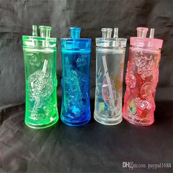 Le bouquet de dragon de bongs en verre accessoires Pipes à fumer en verre coloré mini pipes à main multicolores meilleure cuillère en verre