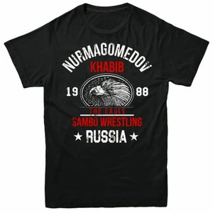 The Eagle Khabib Nurmagomedov Russie Sambo Tshirt Summer Coton Oneck Mentières courtes T-shirt Taille S3XL 240409