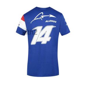 de Formule 1 T-shirt Racing Alpine Team Rider Alonso Nummer Gedrukt F1 T-shirts Vrijetijdsjack met korte mouwen T-shirts 619W