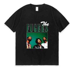 The Fugees Singer 90s Vintage Black Shirt Men Women College Pop T -Shirt Street Hip Hop Graphic Print Short Sleeve Top Tees Man3458667