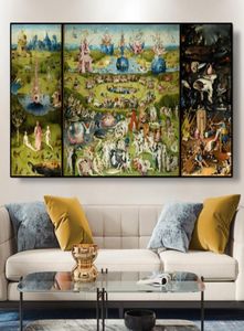 The Garden of Earthly Delight and Hell by Hieronymus bosch toile peinture d'art mural images pour le salon Cuadros Home Decor9578302